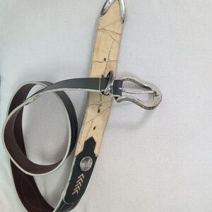 Hell Is For Heros Italian Designer Leather Belt Size 46